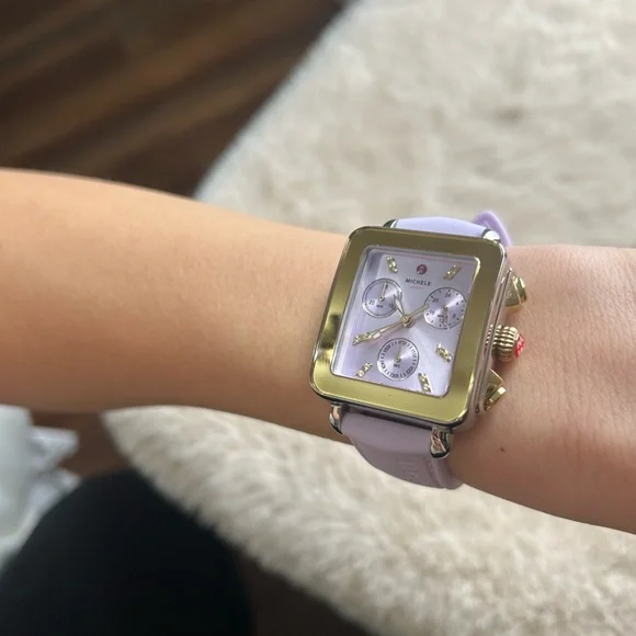 Michele | Accessories | Michele Goldtone Watch With Lavender  display picture 2